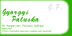 gyorgyi paluska business card